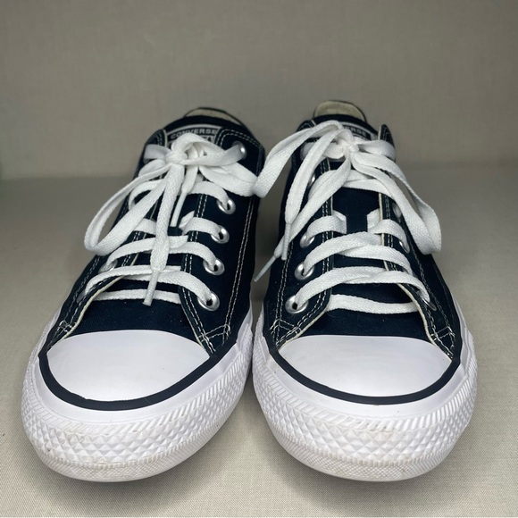Converse All Star Low Top Black White Canvas Sneakers Men’s 8 Women’s 10 - Picture 8 of 11